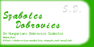 szabolcs dobrovics business card